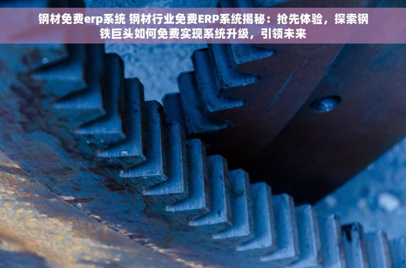 钢材免费erp系统 钢材行业免费ERP系统揭秘：抢先体验，探索钢铁巨头如何免费实现系统升级，引领未来