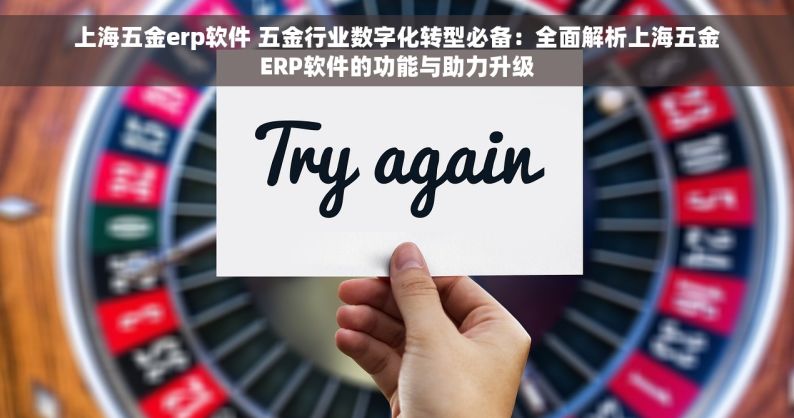 上海五金erp软件 五金行业数字化转型必备：全面解析上海五金ERP软件的功能与助力升级