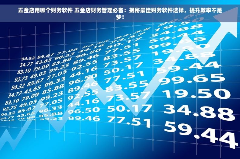 五金店用哪个财务软件 五金店财务管理必备：揭秘最佳财务软件选择，提升效率不是梦！