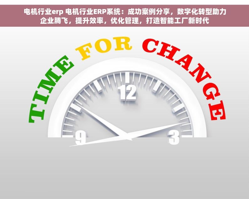 电机行业erp 电机行业ERP系统：成功案例分享，数字化转型助力企业腾飞，提升效率，优化管理，打造智能工厂新时代