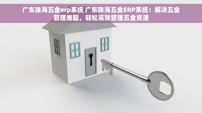 广东珠海五金erp系统 广东珠海五金ERP系统：解决五金管理难题，轻松高效管理五金资源