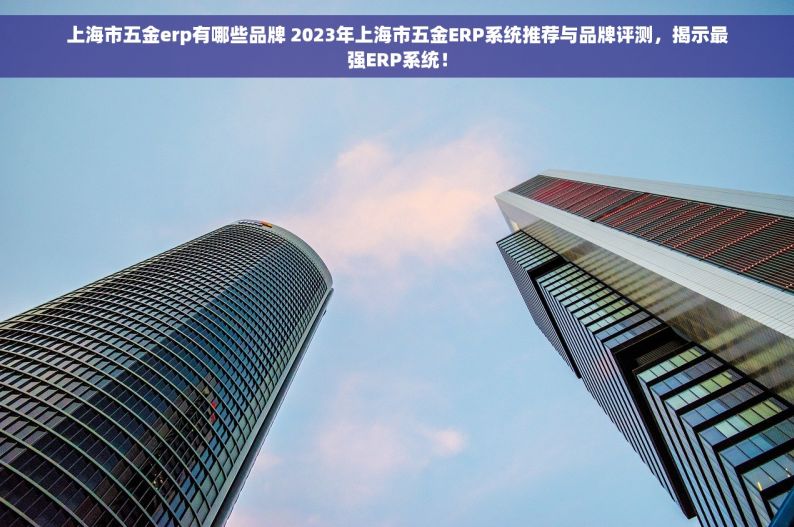 上海市五金erp有哪些品牌 2023年上海市五金ERP系统推荐与品牌评测，揭示最强ERP系统！