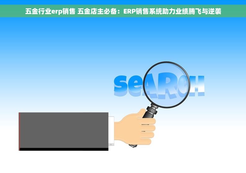 五金行业erp销售 五金店主必备：ERP销售系统助力业绩腾飞与逆袭