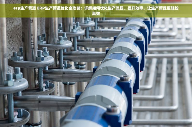 erp生产管道 ERP生产管道优化全攻略：详解如何优化生产流程、提升效率，让生产管理更轻松高效