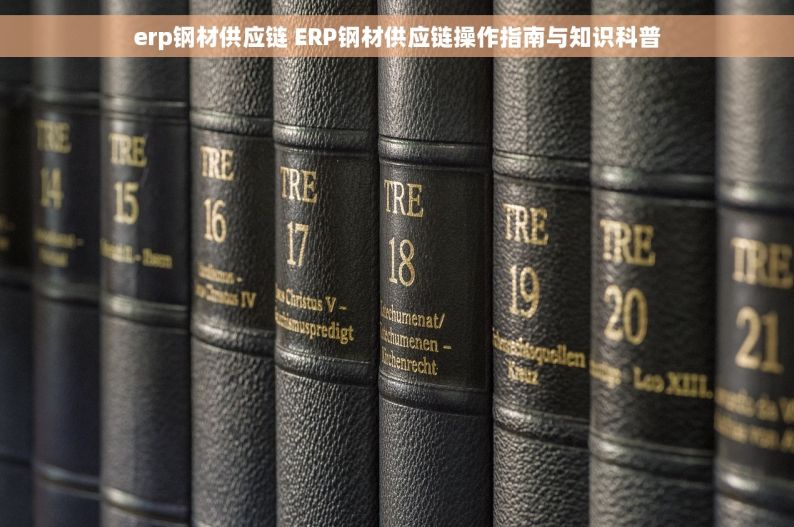 erp钢材供应链 ERP钢材供应链操作指南与知识科普