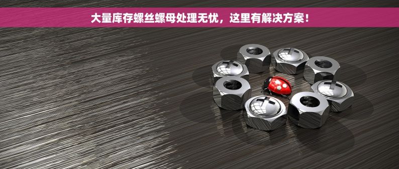 大量库存螺丝螺母处理无忧，这里有解决方案！