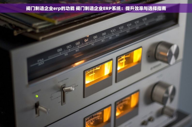 阀门制造企业erp的功能 阀门制造企业ERP系统：提升效率与选择指南