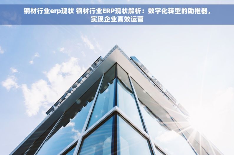 钢材行业erp现状 钢材行业ERP现状解析：数字化转型的助推器，实现企业高效运营