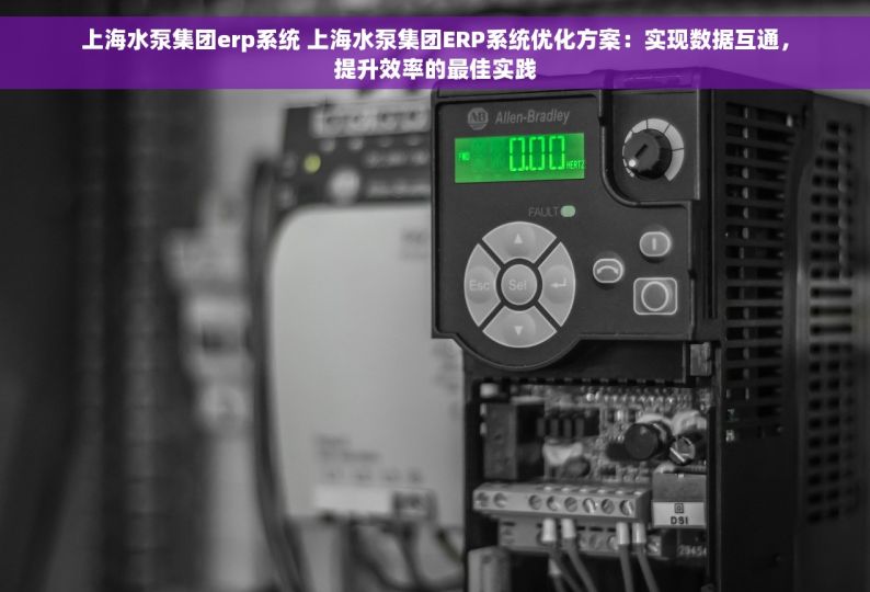 上海水泵集团erp系统 上海水泵集团ERP系统优化方案：实现数据互通，提升效率的最佳实践