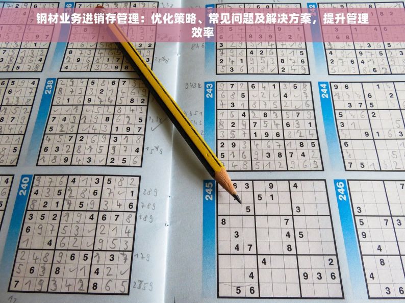 钢材业务进销存管理：优化策略、常见问题及解决方案，提升管理效率