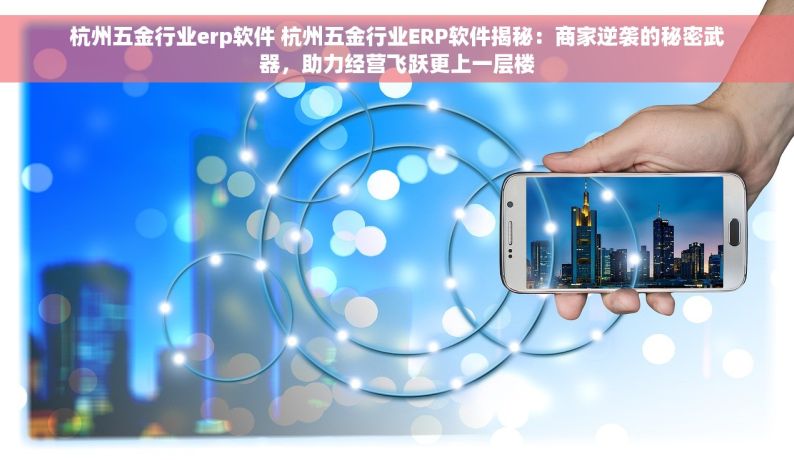 杭州五金行业erp软件 杭州五金行业ERP软件揭秘：商家逆袭的秘密武器，助力经营飞跃更上一层楼