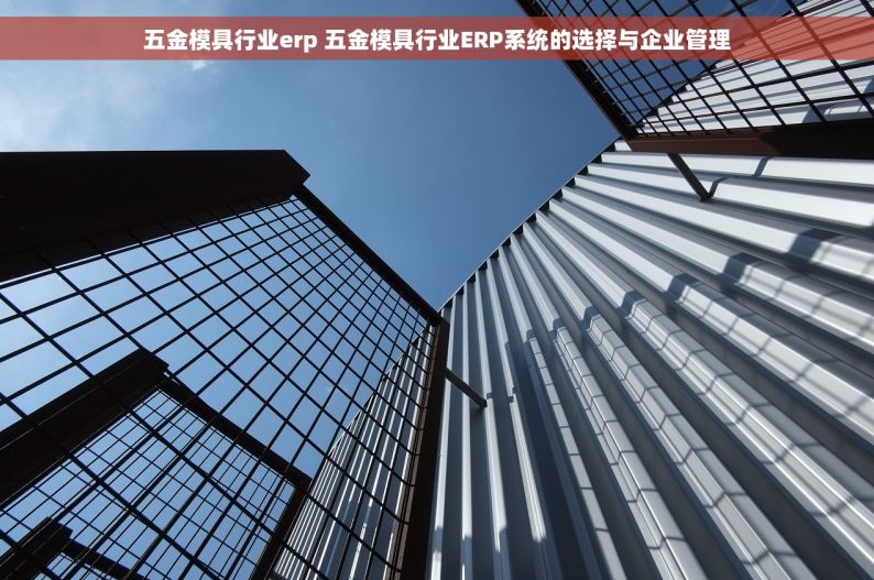 五金模具行业erp 五金模具行业ERP系统的选择与企业管理