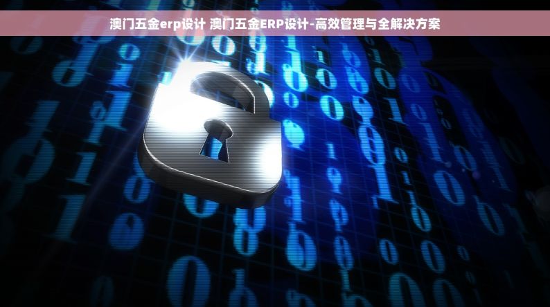 澳门五金erp设计 澳门五金ERP设计-高效管理与全解决方案
