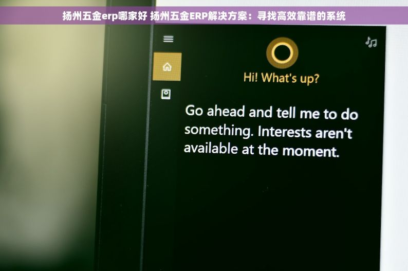 扬州五金erp哪家好 扬州五金ERP解决方案：寻找高效靠谱的系统