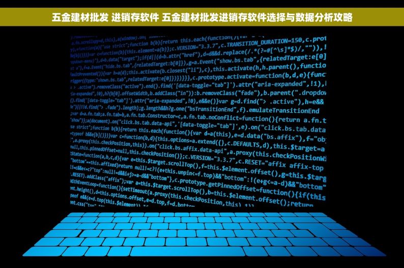 五金建材批发 进销存软件 五金建材批发进销存软件选择与数据分析攻略