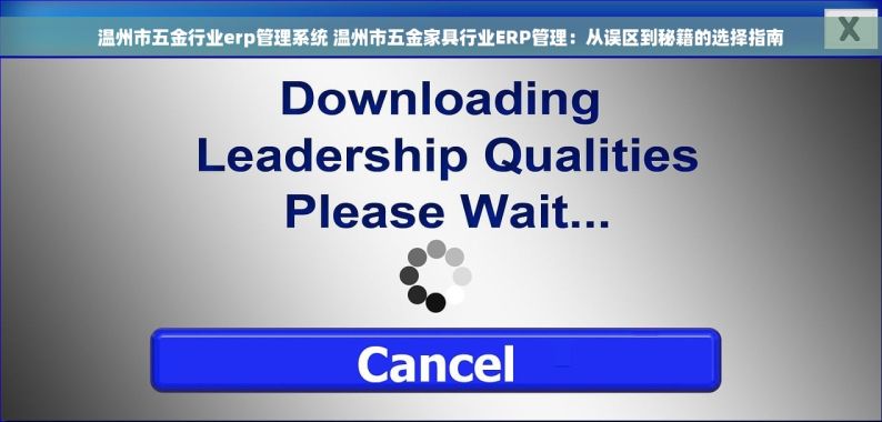 温州市五金行业erp管理系统 温州市五金家具行业ERP管理：从误区到秘籍的选择指南