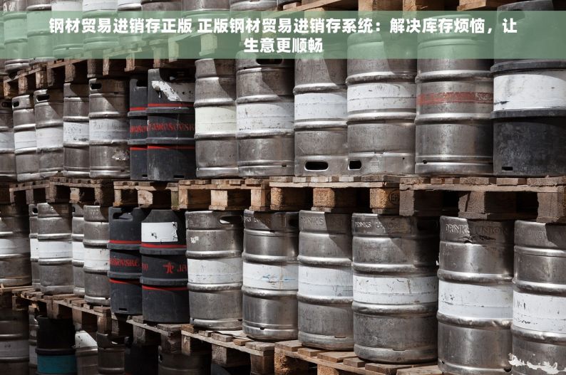 钢材贸易进销存正版 正版钢材贸易进销存系统：解决库存烦恼，让生意更顺畅