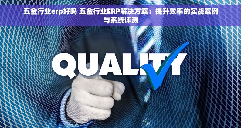 五金行业erp好吗 五金行业ERP解决方案：提升效率的实战案例与系统评测