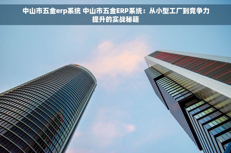 中山市五金erp系统 中山市五金ERP系统：从小型工厂到竞争力提升的实战秘籍