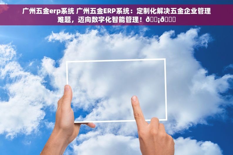 广州五金erp系统 广州五金ERP系统：定制化解决五金企业管理难题，迈向数字化智能管理！💡🌟