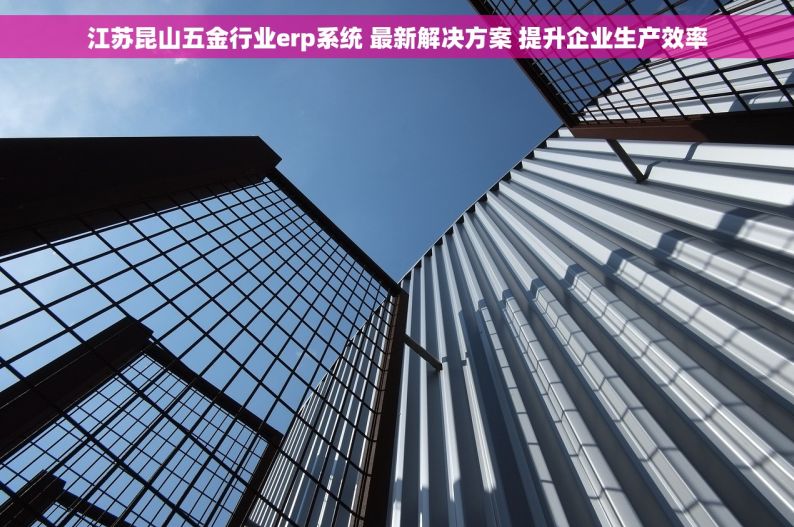 江苏昆山五金行业erp系统 最新解决方案 提升企业生产效率
