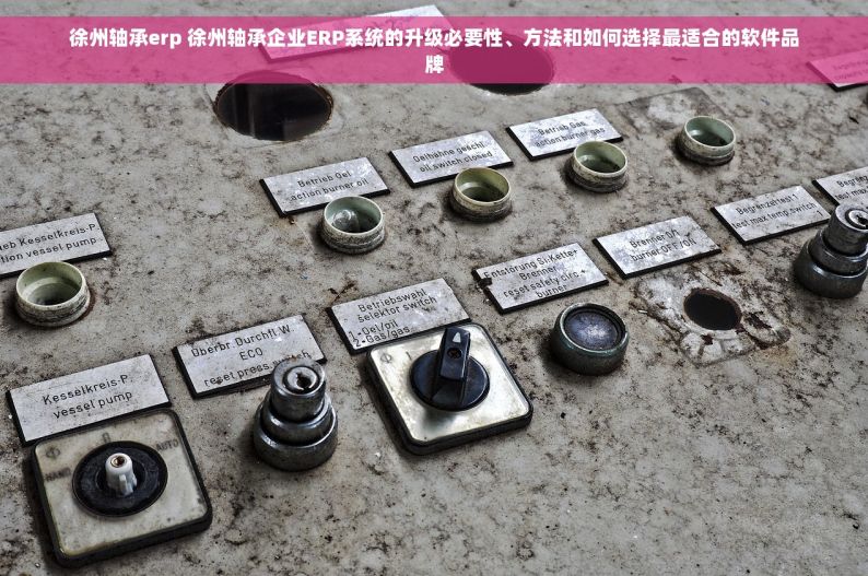 徐州轴承erp 徐州轴承企业ERP系统的升级必要性、方法和如何选择最适合的软件品牌