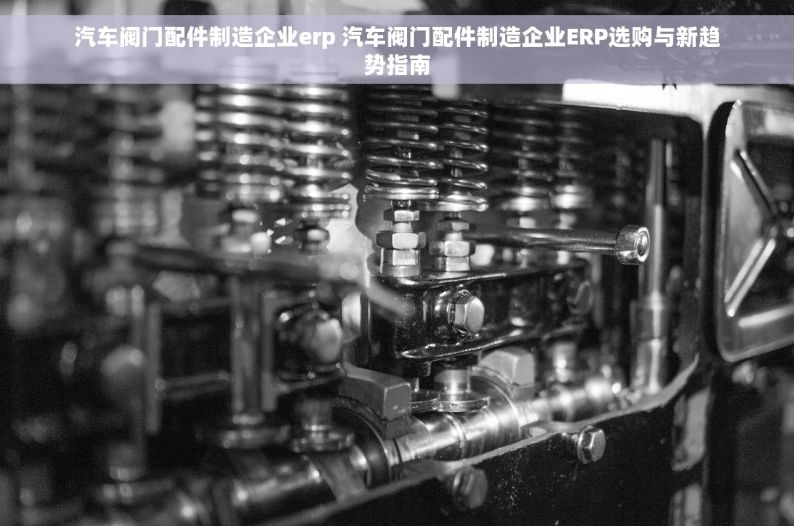 汽车阀门配件制造企业erp 汽车阀门配件制造企业ERP选购与新趋势指南